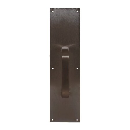 Trimco Square Corner Pull Plate 6" 1199 Pull Dark Bronze Powder Coat 4"x16" 1014-3.613